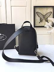 Prada Black Saffiano Crossbody Backpack 2VZ031 Size 18x28x9.5cm - 4