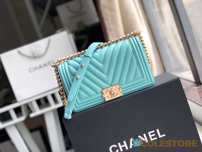 Chanel Le Boi 19 Ib Blue 67086 Size: 25×15×7.5cm - 1