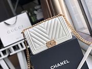 Chanel Le Boi 19 Cowhide In White Leather 67086 Size: 25×15×7.5cm - 1