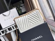 Chanel Le Boi 19 Cowhide In White Leather 67086 Size: 25×15×7.5cm - 5