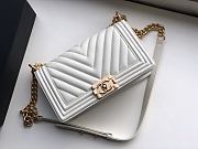 Chanel Le Boi 19 Cowhide In White Leather 67086 Size: 25×15×7.5cm - 4