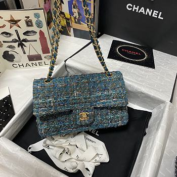 Chanel Woolen Cloth Sequin Bag A69900 Size 25.5cm