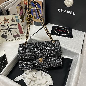 Chanel Extra Mini Classic Tweed Bag In Black A69900 Size 25.5cm