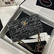 Chanel Extra Mini Classic Tweed Bag In Black A69900 Size 25.5cm - 4
