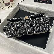 Chanel Extra Mini Classic Tweed Bag In Black A69900 Size 25.5cm - 2
