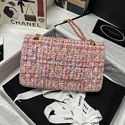 Chanel Extra Mini Classic Tweed Bag In Pink A69900 Size 25.5cm - 6