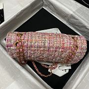 Chanel Extra Mini Classic Tweed Bag In Pink A69900 Size 25.5cm - 3