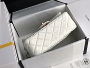 Chanel Mini Flap Bag Patent Leather In White 20cm - 5