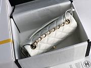 Chanel Mini Flap Bag Patent Leather In White 20cm - 3