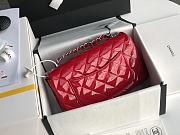Chanel Mini Flap Bag Patent Leather In Red 20cm - 3