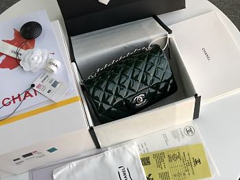 Chanel Mini Flap Bag Shiny Leather In Green 1116 Size:20cm
