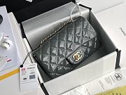 Chanel Mini Flap Bag Patent Leather In Grey 1116 20cm - 6