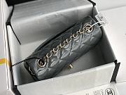 Chanel Mini Flap Bag Patent Leather In Grey 1116 20cm - 5