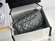 Chanel Mini Flap Bag Patent Leather In Grey 1116 20cm - 4