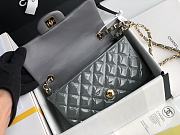 Chanel Mini Flap Bag Patent Leather In Grey 1116 20cm - 2