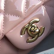 Chanel Mini Flap Bag Patent Leather In Pink 1116 20cm - 5