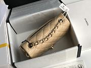 Chanel Mini Flap Bag Patent Leather In Beige 1116 20cm - 3