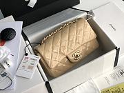 Chanel Mini Flap Bag Patent Leather In Beige 1116 20cm - 4