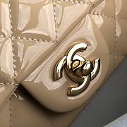 Chanel Mini Flap Bag Patent Leather In Beige 1116 20cm - 2