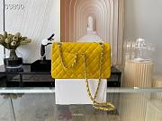 Chanel Medium Classic Bag In Yellow A58600 Size 25.5cm - 2