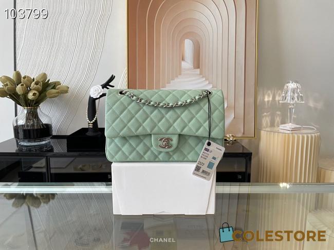 Chanel Medium Classic Bag In Blue A58600 Size 25.5cm - 1