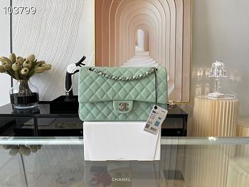 Chanel Medium Classic Bag In Blue A58600 Size 25.5cm