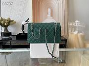 Chanel Medium Classic Flap Bag In Dark Green A58600 Size 25.5cm - 2