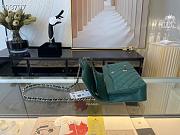 Chanel Medium Classic Flap Bag In Dark Green A58600 Size 25.5cm - 5
