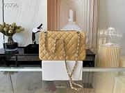 Chanel Medium Classic Flap Bag In Beige A58600 Size 25.5cm - 6