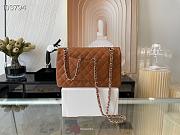Chanel Medium Classic Flap Bag In Brown A58600 Size 25.5cm - 3