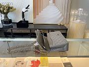 Chanel Medium Classic Flap Bag In Grey A58600 Size 25.5cm - 3