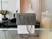 Chanel Medium Classic Flap Bag In Grey A58600 Size 25.5cm - 5