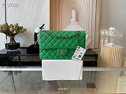 Chanel Medium Classic Flap Bag In Green A58600 Size 25.5cm - 1
