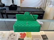 Chanel Medium Classic Flap Bag In Green A58600 Size 25.5cm - 2
