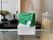 Chanel Medium Classic Flap Bag In Green A58600 Size 25.5cm - 3