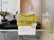 Chanel Medium Classic Flap Bag In Light Yellow A58600 Size 25.5cm - 1