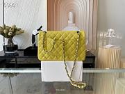 Chanel Medium Classic Flap Bag In Light Yellow A58600 Size 25.5cm - 2
