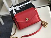 Chanel Latest Organ Flap Bag In Red 94305 Size 22x8x15cm - 6