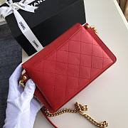 Chanel Latest Organ Flap Bag In Red 94305 Size 22x8x15cm - 5