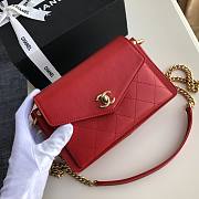 Chanel Latest Organ Flap Bag In Red 94305 Size 22x8x15cm - 2