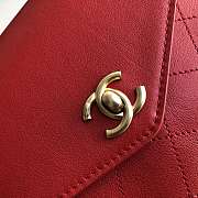 Chanel Latest Organ Flap Bag In Red 94305 Size 22x8x15cm - 3