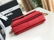 Chanel Latest Organ Flap Bag In Red 94305 Size 22x8x15cm - 4