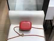 Chanel Small Classic Box In Red A88828 Size 8.5x11x7cm - 2