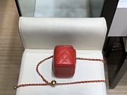 Chanel Small Classic Box In Red A88828 Size 8.5x11x7cm - 4