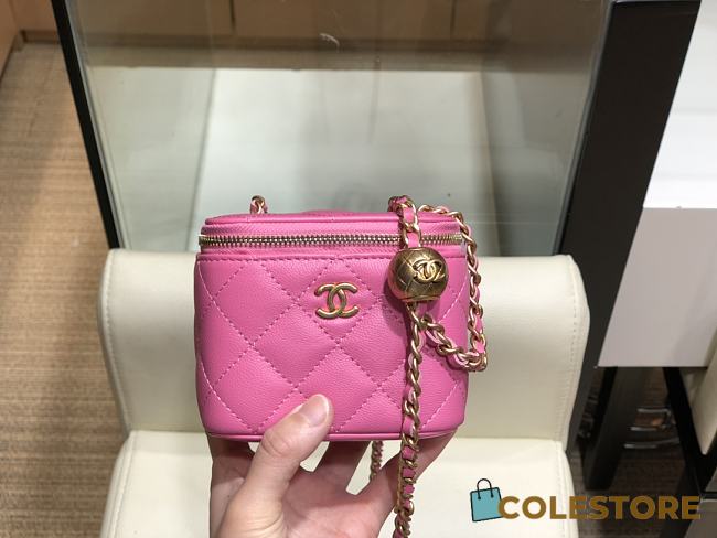 Chanel Small Classic Box In Pink A88828 Size 8.5x11x7cm - 1