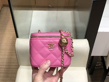 Chanel Small Classic Box In Pink A88828 Size 8.5x11x7cm