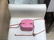 Chanel Small Classic Box In Pink A88828 Size 8.5x11x7cm - 3