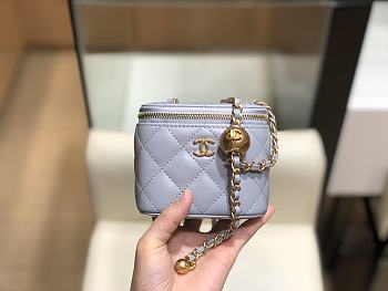 Chanel Small Classic Box In Light Blue A88828 Size 11cm