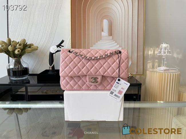 Chanel Medium Classic Flap Bag In Light Pink A58600 Size 25.5cm - 1