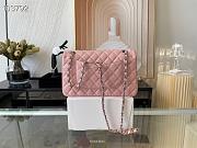 Chanel Medium Classic Flap Bag In Light Pink A58600 Size 25.5cm - 3
